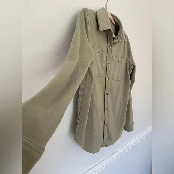 Workshop Republic Button Shacket Scandi Preppy Parisian Western Desert Autumn - Picture 4 of 10